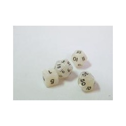 Dado 20 caras Perla Blanco