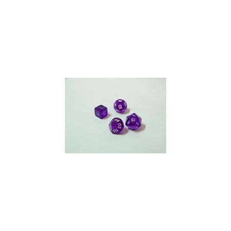 Dado 10 caras Gema Morado