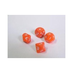 Dado 10 caras Opaco Naranja...