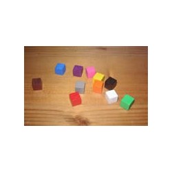 Cubo de madera 10mm Naranja...