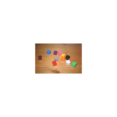 Cubo de madera 10mm Rosa (5...