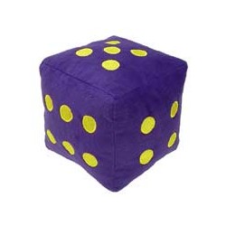 Peluche Dado 6 Caras Morado...