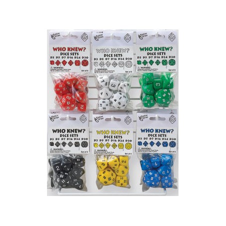 Set de 6 dados d3 d5 d7 d16...