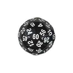 Dado d60 caras Negro/Blanco