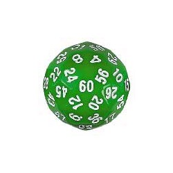 Dado d60 caras Verde/Blanco