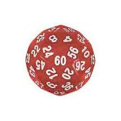 Dado d60 caras Rojo/Blanco