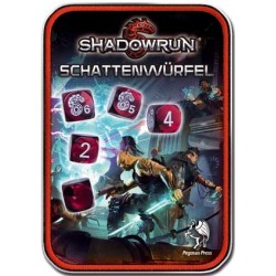 Set de dados Shadowrun Rojo...