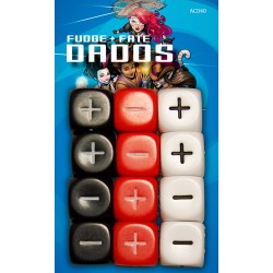 Dados Fudge / Fate (negro,...