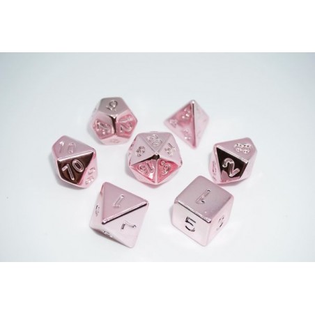 Set de 7 dados Shiny Roségold