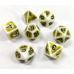 Set de 7 dados Antique Olive
