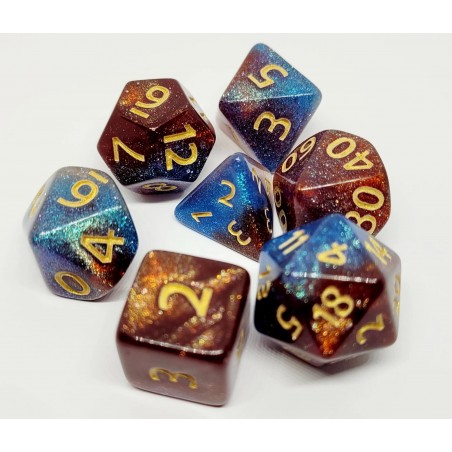 Set de 7 dados Galaxy Red...