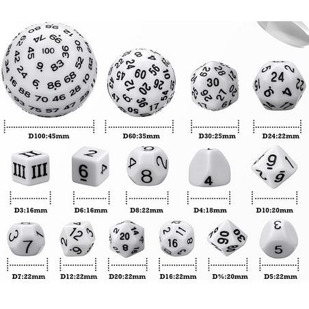 Complete Dice Set D3-D100...