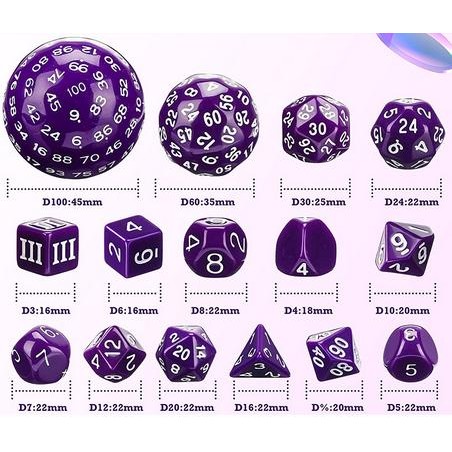 Complete Dice Set D3-D100...