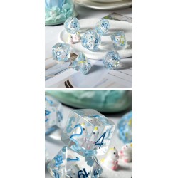 Resin Dice Set (7) Unicorn