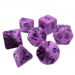 Set de 7 dados Cherry Gum