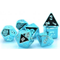 Set de 7 dados Shiny Blue