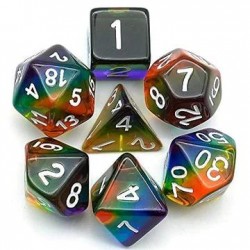 Set de 7 dados Transparent...