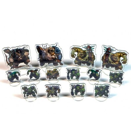Dungeon Craft Flat Minis Orcs