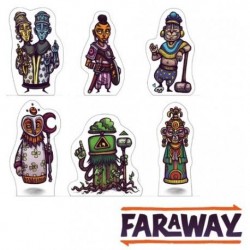 Faraway: Meeples de madera