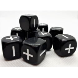 Dados Fate / Fudge: Negro (12)