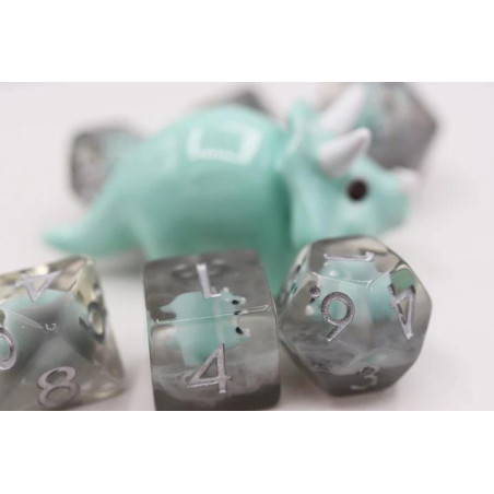 Baby Triceratops Dice Set (7)