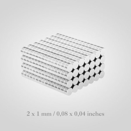 Imanes neodimio n52 2x1mm...
