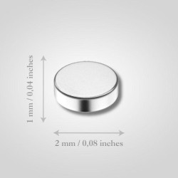Imanes neodimio n52 2x1mm...