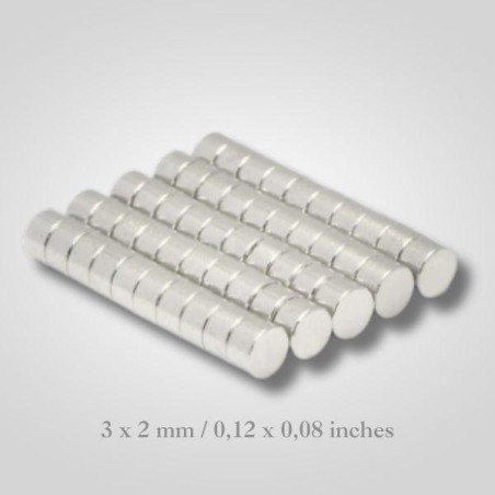 Imanes neodimio n52 3x2mm...