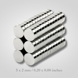Imanes neodimio n52 5x2mm...