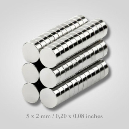 Imanes neodimio n52 5x2mm...