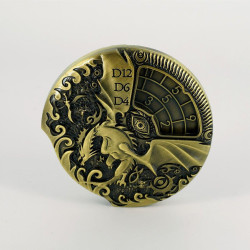 Dado RPG Spinner Dragon Golden