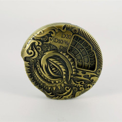 Dado RPG Spinner Dragon Golden