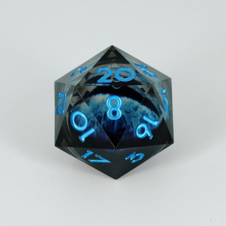 Dado D20 Ojo Sauron azul...