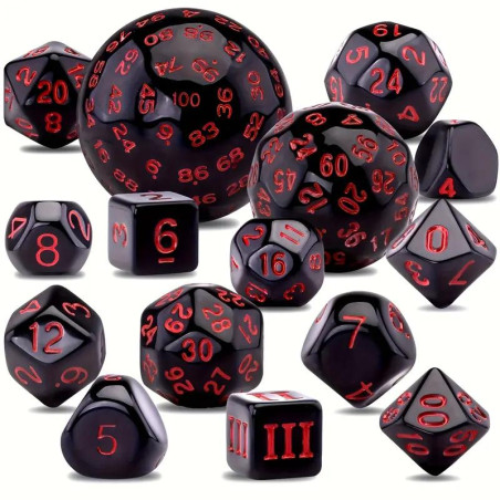Set de 15 dados acrílicos...