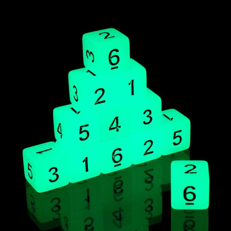 Dados D6 acrílicos azules...