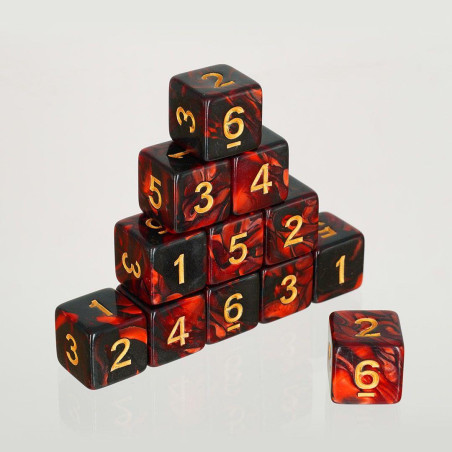 Dados D6 acrílicos mármol...